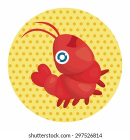 sea animal shrimp cartoon theme elements