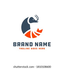 sea animal shrimp logo design