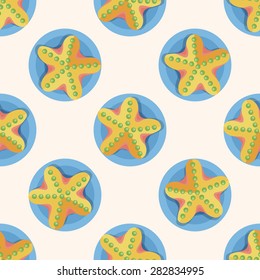sea animal starfish cartoon ,seamless pattern
