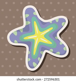 sea animal starfish cartoon theme elements