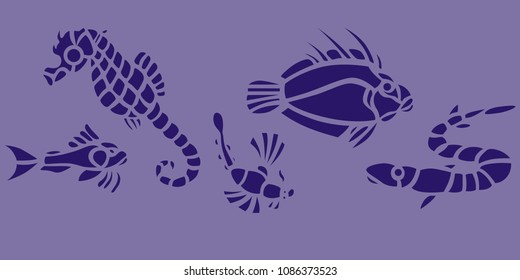 sea animal stencils
