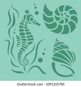 sea animal stencils