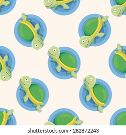 sea animal turtle cartoon ,seamless pattern