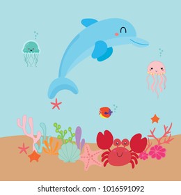 sea animal vector