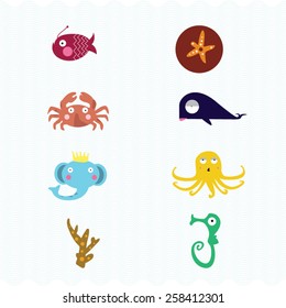 sea animal vector