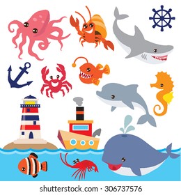 Sea animal vector illustration