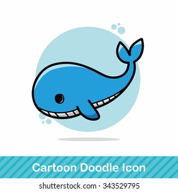 sea animal whale doodle