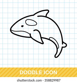 sea animal whale doodle