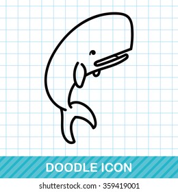 sea animal whale doodle