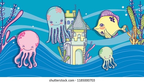 Sea animals cartoons