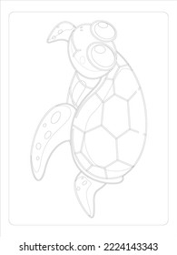 sea animals coloring page for kids art line