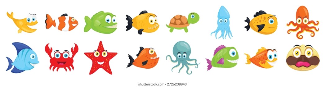 Ilustración vectorial de conceptos de animales marinos