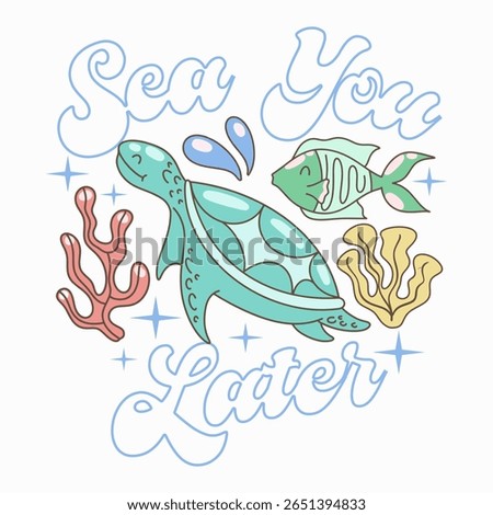 Sea animals quotes t-shirt designs bundle with groove style, Vintage aquatic animals graphic, Underwater animals design or print, Ocean conservation poster design