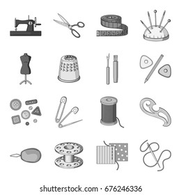 Sea animals set icons in monochrome style. Big collection of sea animals vector symbol stock illustration