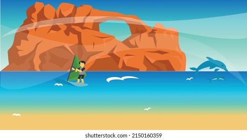 The sea is another option for relaxing in the summer. and exercise with water sports