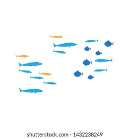 SEA AQUARIUM FISH LOGO TEMPLATE ILLUSTRATION
