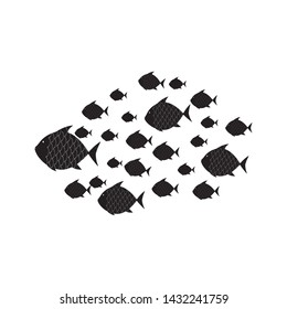 SEA AQUARIUM FISH LOGO TEMPLATE ILLUSTRATION