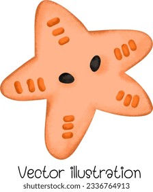 Sea ​​creatures aquatic life cute vector illustration cartoon illustration children's books decoration for various events.