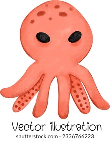 Sea ​​creatures aquatic life cute vector illustration cartoon illustration children's books decoration for various events.