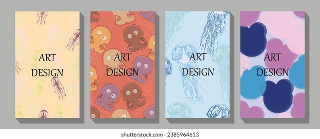 Sea baby cute seamless pattern. Octopus, dolphin, jellyfish, seahorse, starfish, crab, snail, whale print.  Starfish, fish, shell, underwater background. Cute frame, border