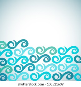 Sea background with abstract waves