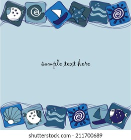 Sea background for children