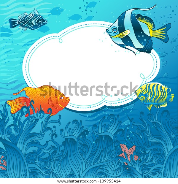 Sea Background Design Stock Vector (royalty Free) 109955414 