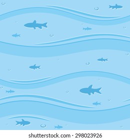 Sea background with fishes.