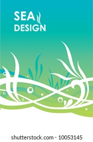 Sea background Floral element