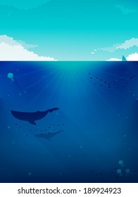 Sea background Illustration