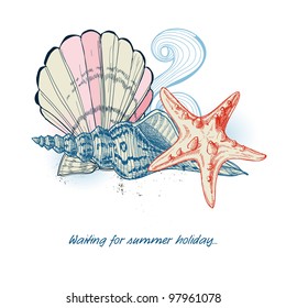 Sea background vector