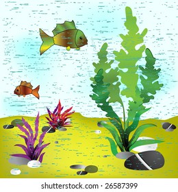Sea background. Vector illustration