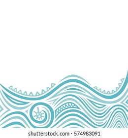 Sea background. Vector illustration.