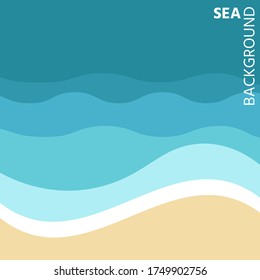 Meereshintergrund, Wellen, Aqua. Vorlage für ein Sommerbanner.
