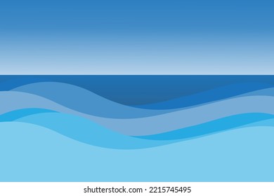 sea or beach abstract background in blue gradient color