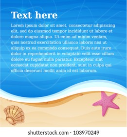 Sea beach background for design. Vector illustration
