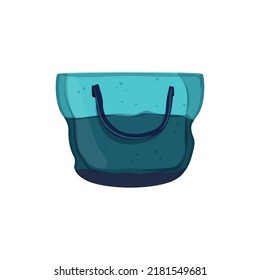 sea beach bag cartoon. sea beach bag sign. isolated symbol vector illustration