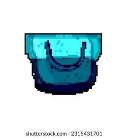 sea beach bag game pixel art retro vector. bit sea beach bag. old vintage illustration