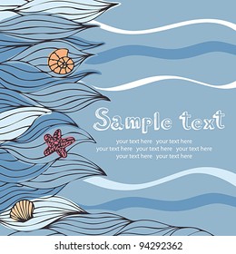 Sea beach card
