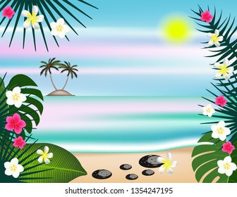 Sea beach decor background
