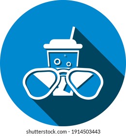 Sea beach icon. juice in sea beach with chair icon. 