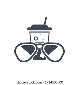 Sea beach icon. juice in sea beach with chair icon. 