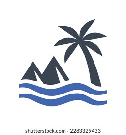 Icono de la playa del mar, Vector Graphics
