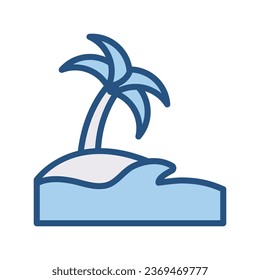 Sea beach icon, Vector Graphics