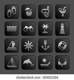 Sea and beach icons