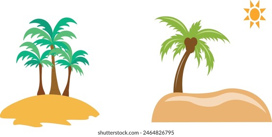 Sea beach illustration in summer season