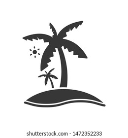 Sea Beach Island Vacation Icon