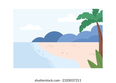 Ilustración del vector de fondo del paisaje marino