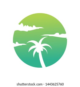 sea and beach logo design