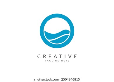 Vector de diseño de logotipo de playa de mar.